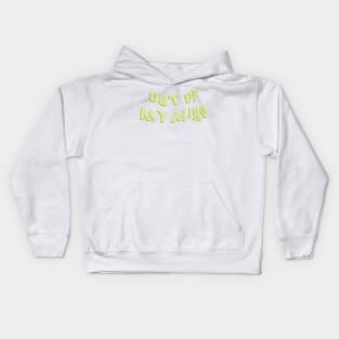 out of my mind - pastel lime green Kids Hoodie